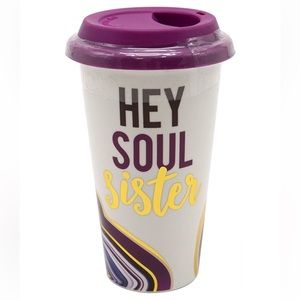 TMD Holdings Travel Mug Hey Soul Sister 14 Oz Travel Color:  White